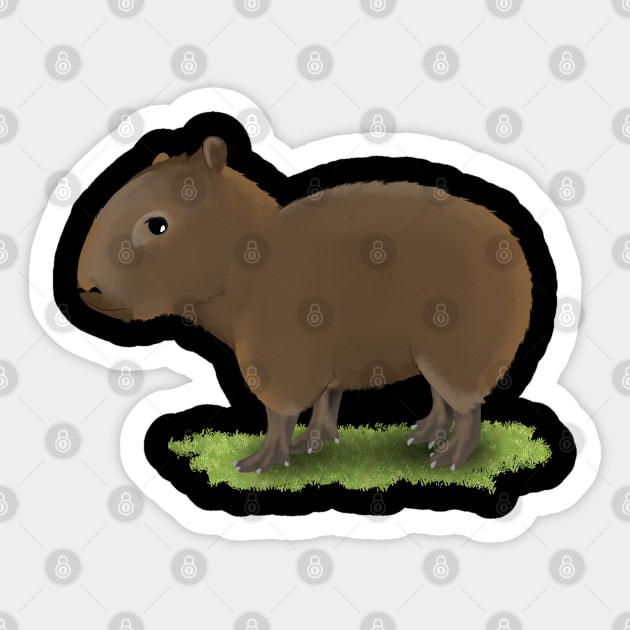 Capybara Sticker by Fickle and Fancy